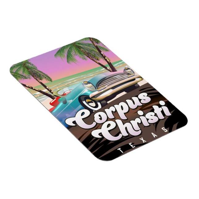 Corpus Christi Texas vacation poster Magnet (Right Side)