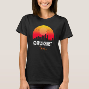Corpus Christi Texas Vintage Sunset Retro City Sta T-Shirt