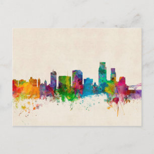 Corpus Christie Texas Skyline Postcard