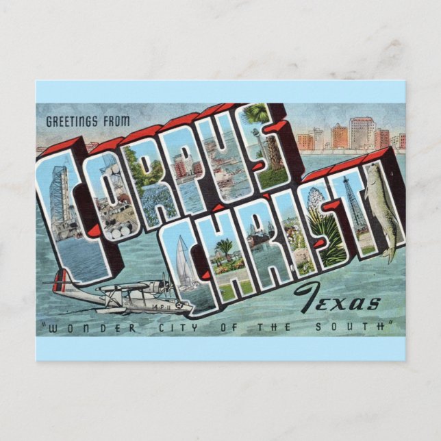 Corpus Christy TX Postcard (Front)