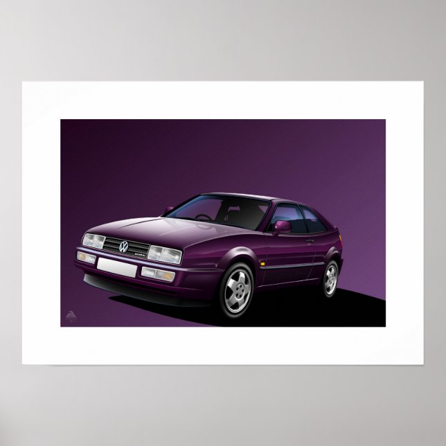 Corrado VR6 Coupe Poster Illustration (Front)