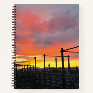 Corral at Sunset Spiral Notebook