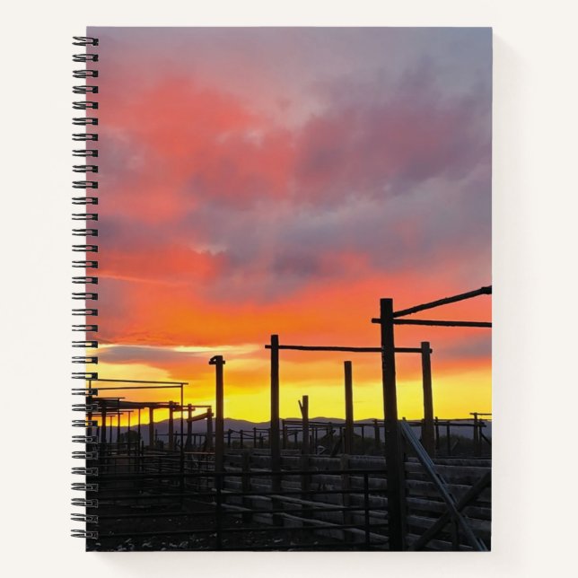 Corral at Sunset Spiral Notebook (Front)