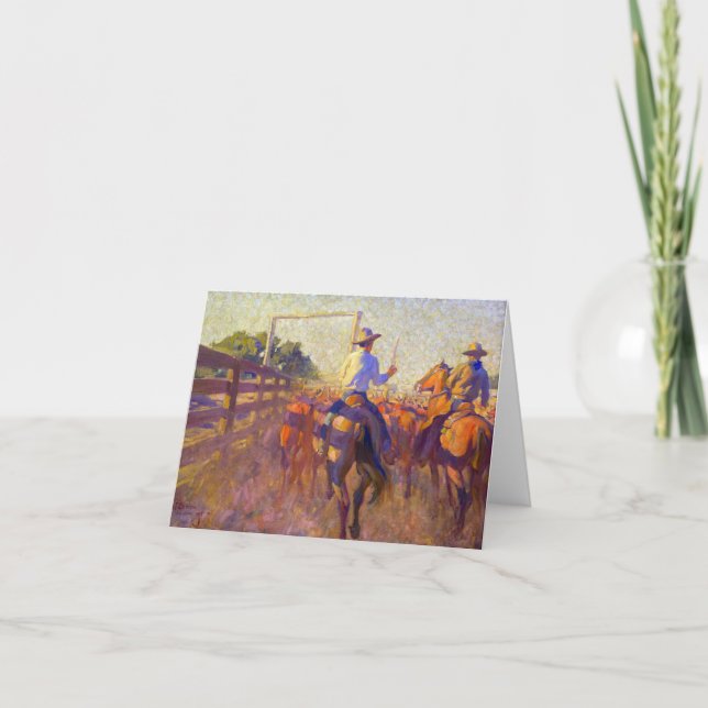 Corral Dust by Maynard Dixon Thank You Card (Front)