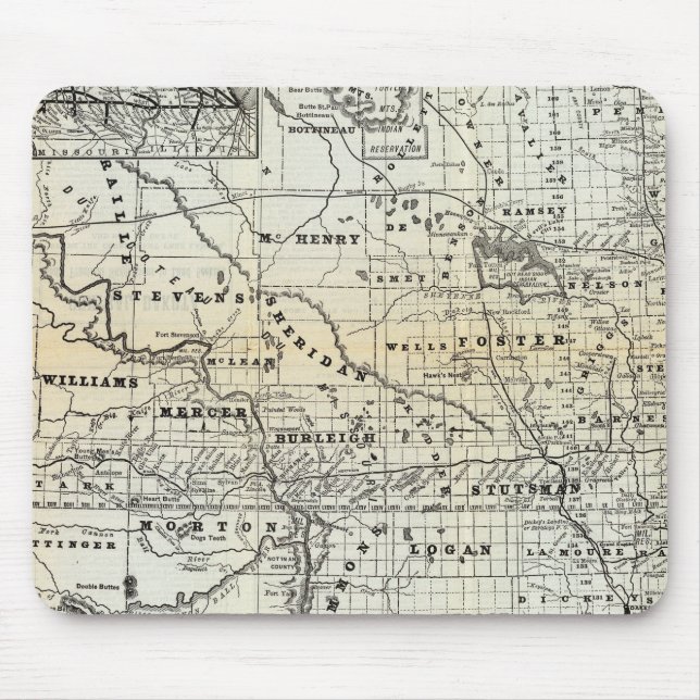 Correct map of Dakota Mouse Mat (Front)