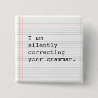 Correcting Grammar button, custom notebook paper