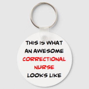correctional nurse, awesome key ring