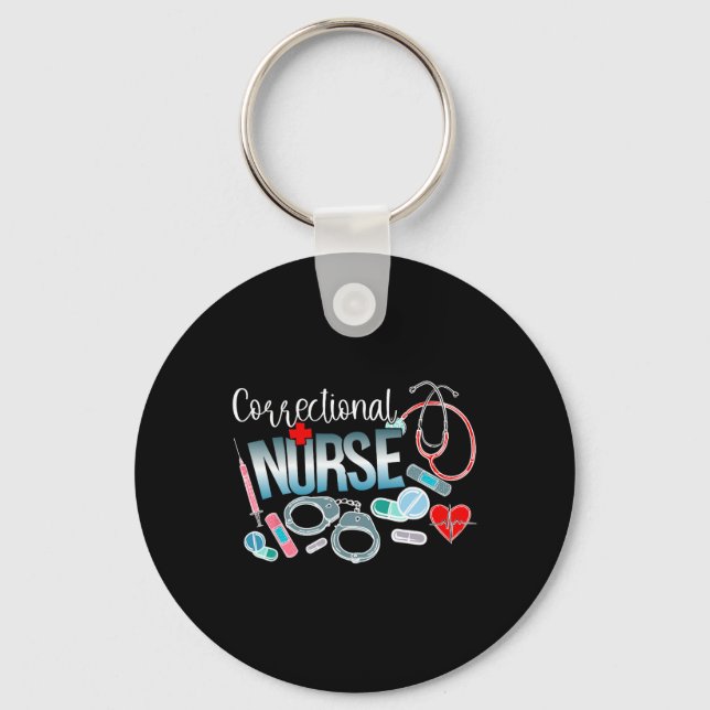 Correctional Nurse Correctional Nursing Correction Key Ring (Front)