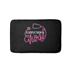 Correctional Nurse Funny Forensic Nursing Bath Mat