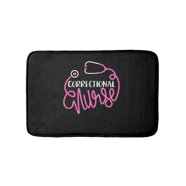 Correctional Nurse Funny Forensic Nursing Bath Mat (Front)