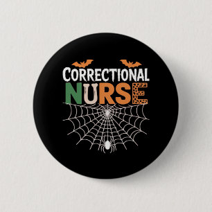 Correctional Nurse Halloween Pumpkin Classic T-Shi 6 Cm Round Badge