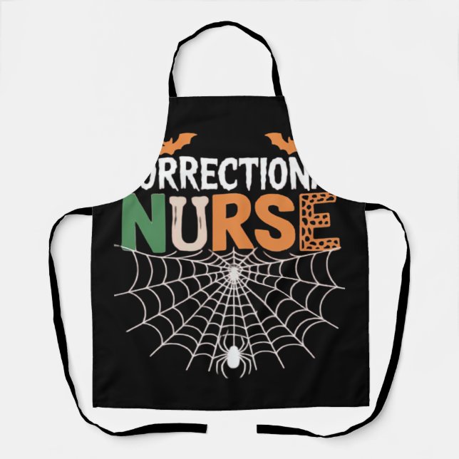 Correctional Nurse Halloween Pumpkin Classic T-Shi Apron (Front)