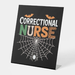 Correctional Nurse Halloween Pumpkin Classic T-Shi Pedestal Sign