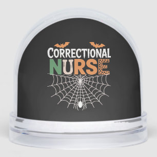 Correctional Nurse Halloween Pumpkin Classic T-Shi Snowglobe