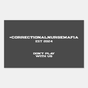Correctional Nurse Rectangular Sticker