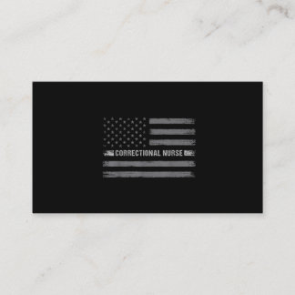 Correctional Nurse US Flag Vintage Health Care Business Card