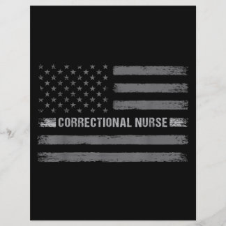 Correctional Nurse US Flag Vintage Health Care Flyer