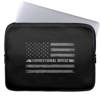Correctional Nurse US Flag Vintage Health Care Laptop Sleeve