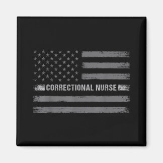 Correctional Nurse US Flag Vintage Health Care Magnet