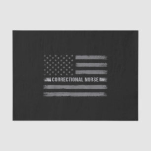 Correctional Nurse US Flag Vintage Health Care Tissue Paper