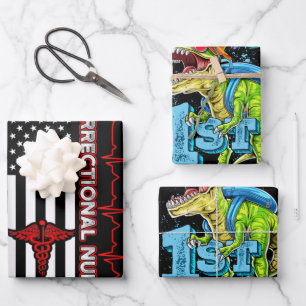 Correctional Nurse USA Flag Nursing RN Wrapping Paper Sheet