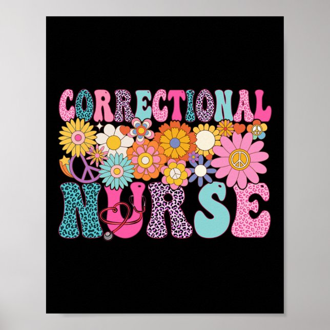 Correctional Nurse Week Groovy Appreciation Day Fo Poster (Front)