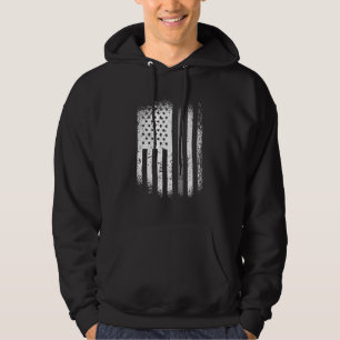 Correctional Officer American Flag Thin Silver Lin Hoodie