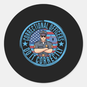 Correctional Officer Classic Round Sticker