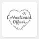 Correctional officer, Corrections Square Sticker | Zazzle