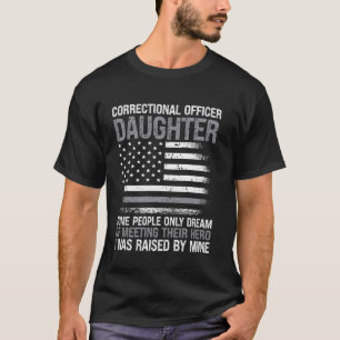 Correctional Officer Daughter Family Flag Correcti T-Shirt