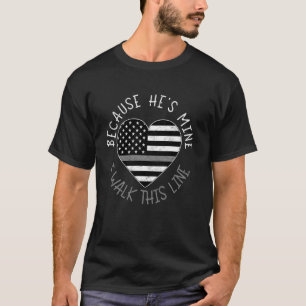 Correctional Officer Girlfriend Wife Heart America T-Shirt