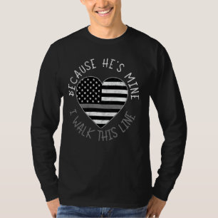 Correctional Officer Girlfriend Wife Heart America T-Shirt