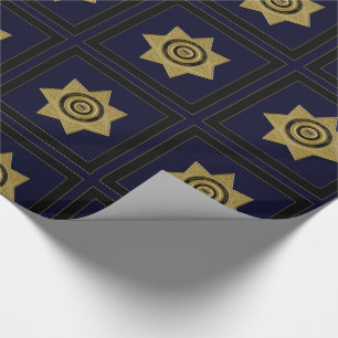 Correctional Officer Gold Badge Panel, Gift Wrap