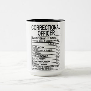 Correctional Officer Nutrition Facts Mug