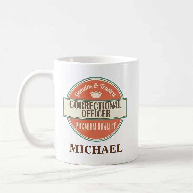 Correctional Officer Personalised Office Mug Gift (Left)