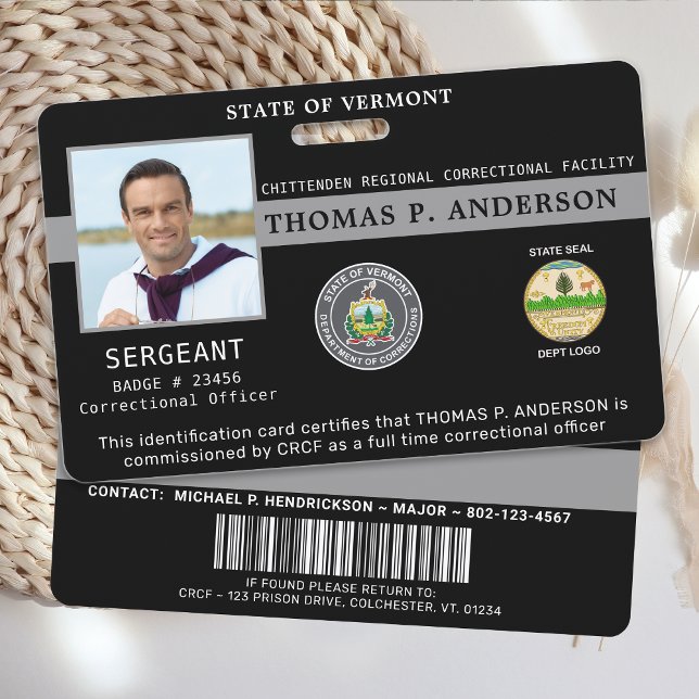 Correctional Officer Photo Professional Jailor ID ID Badge (Creator Uploaded)