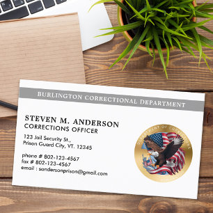 Correctional Officer Prison Law Enforcement Logo Business Card