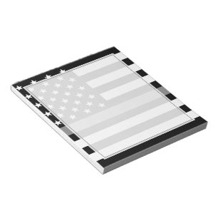 Correctional Officer Thin Silver Line USA Flag Notepad