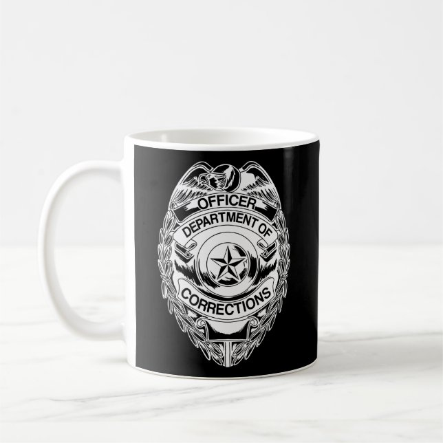 Correctional Officers Badge Gear Coffee Mug (Left)