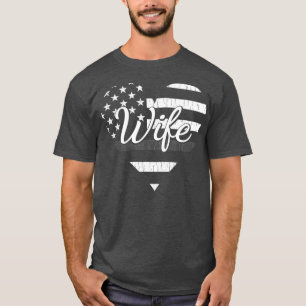 Correctional Officers Wife Heart The Thin Grey T-Shirt