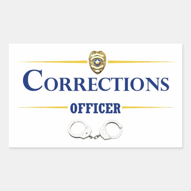Corrections Officer 3 Rectangular Sticker (Front)