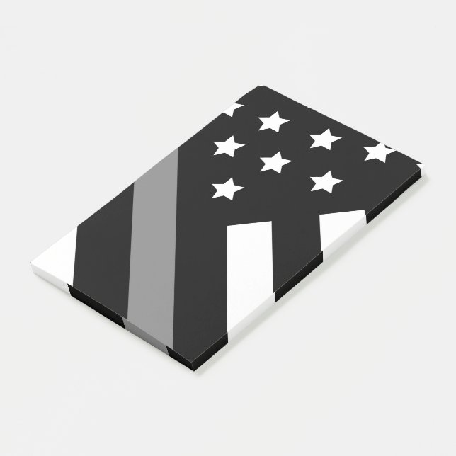 Corrections Officer Black Grey Flag Post-it Notes (Angled)