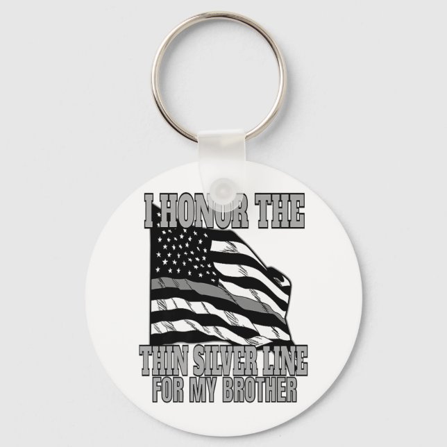 Corrections Officer Brother Or Sister Gift Correct Key Ring (Front)