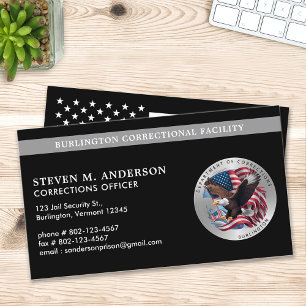 Corrections Officer Law Enforcement Custom Logo Business Card