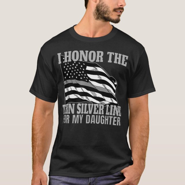 Corrections Officer Mum Dad  Support Daughter T-Shirt (Front)