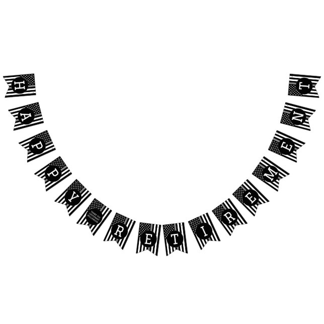 Corrections Officer Retirement Thin Silver Line  Bunting (All)