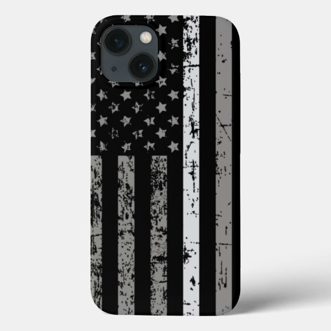 Corrections Officer Thin Grey Line American Flag Case-Mate iPhone Case (Back)