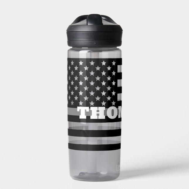 Corrections Officer Thin Grey Line Water Bottle (Front)