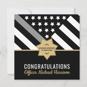 Corrections Officer Thin Silver Line Graduation