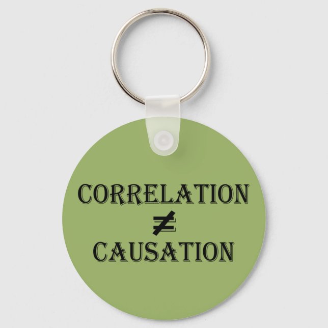 Correlation Does Not Equal Causation Key Ring (Front)